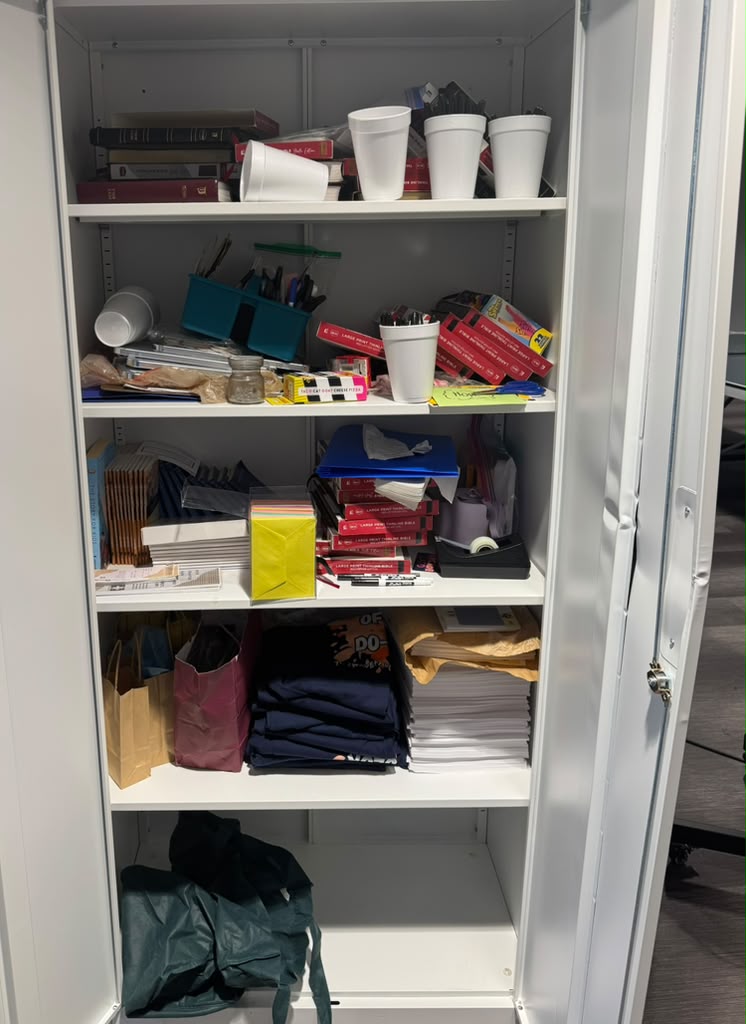 Filing cabinet before organizing