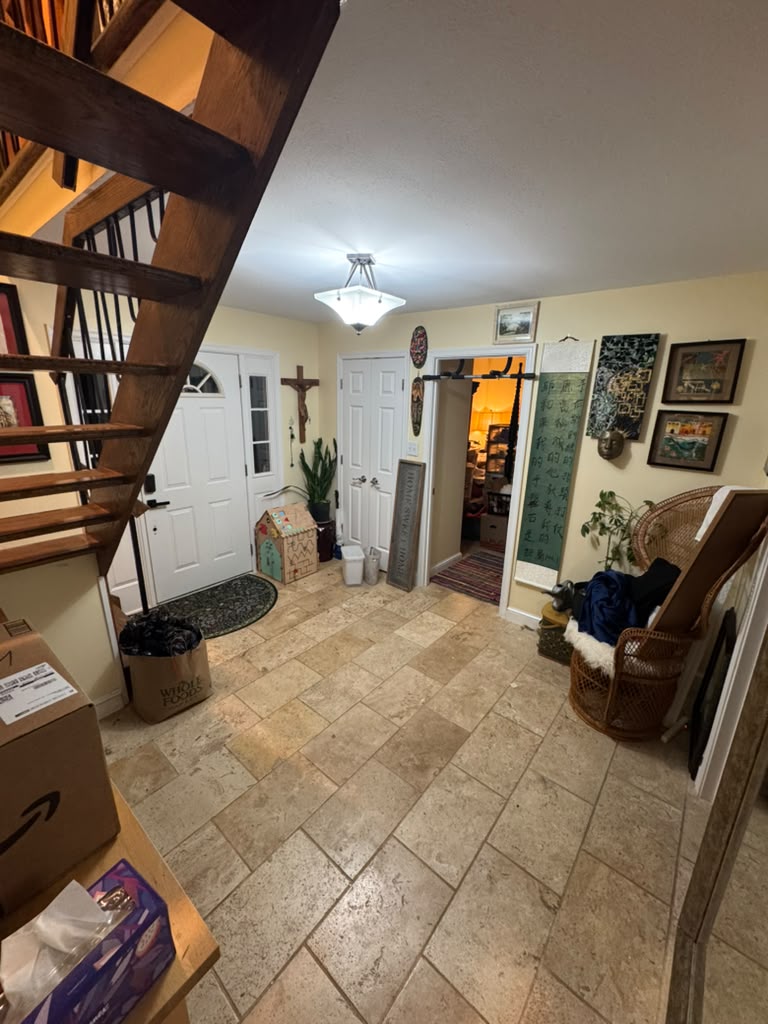 Entry way after organizing