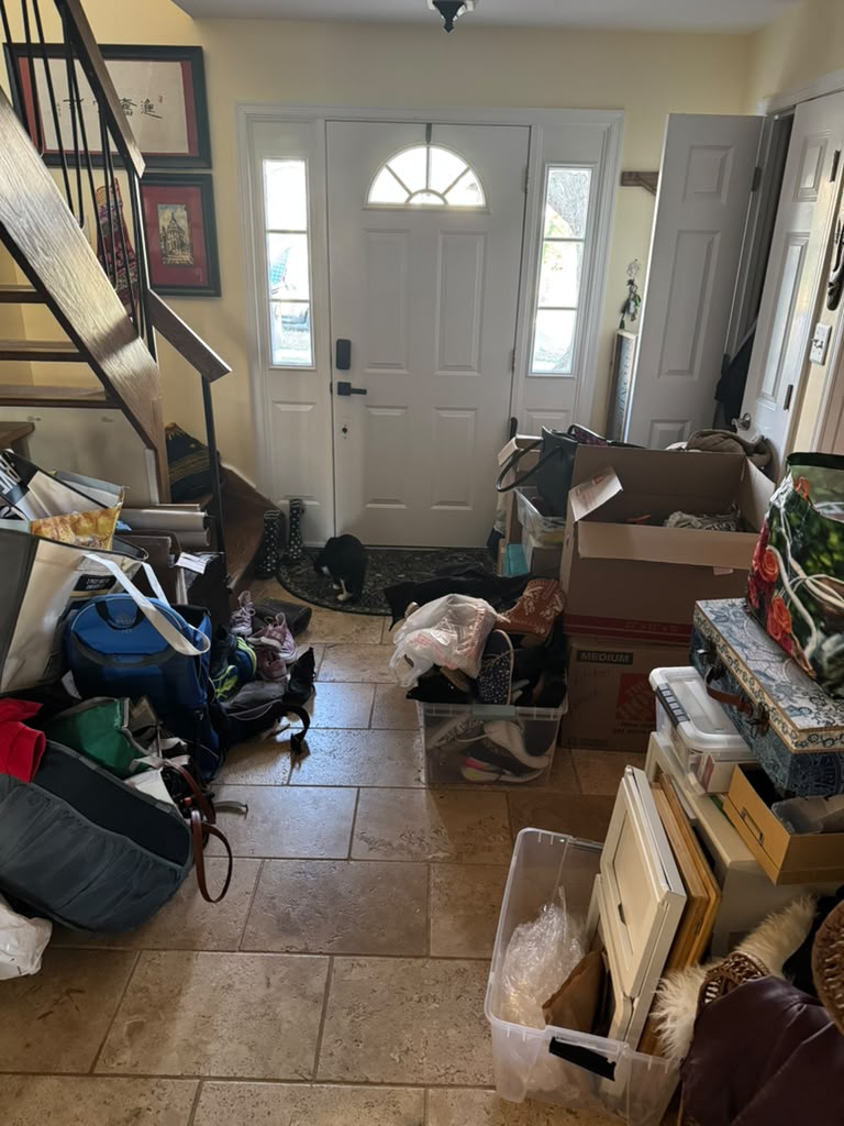 Entry way before organizing