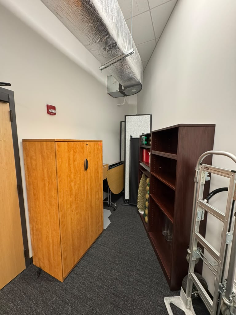 Large storage room after organizing