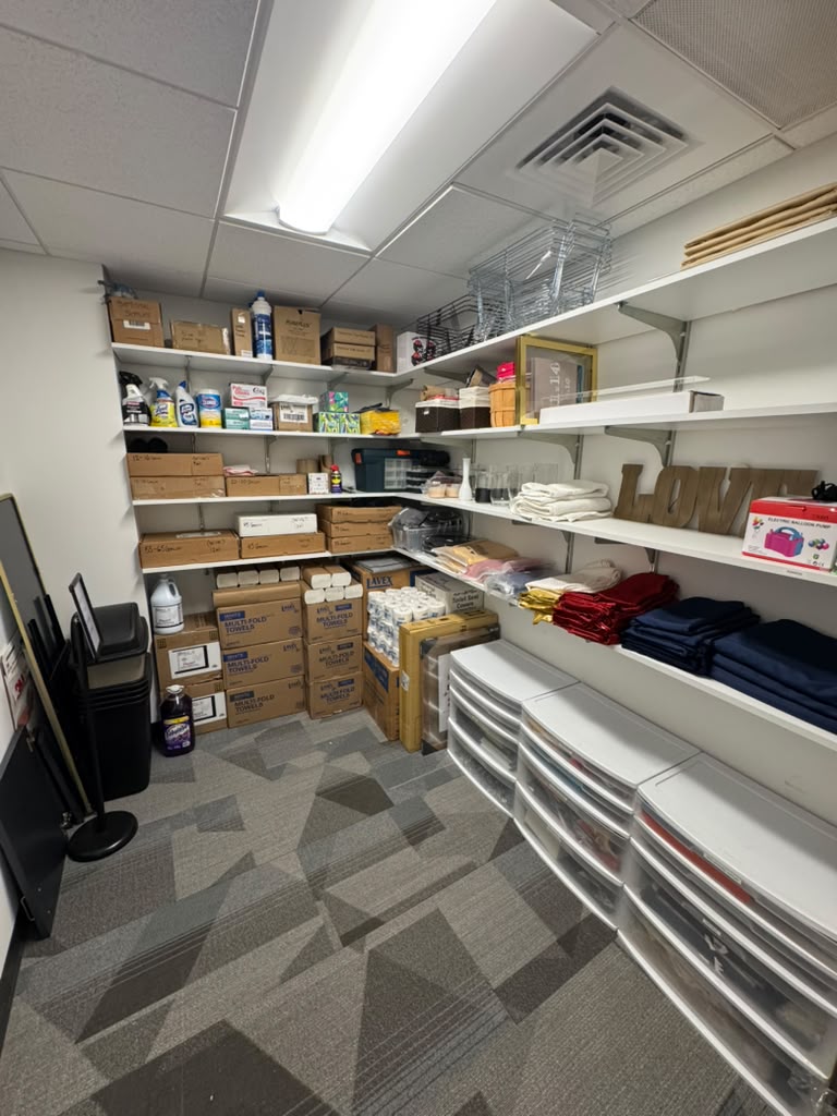 Small storage room after organizing